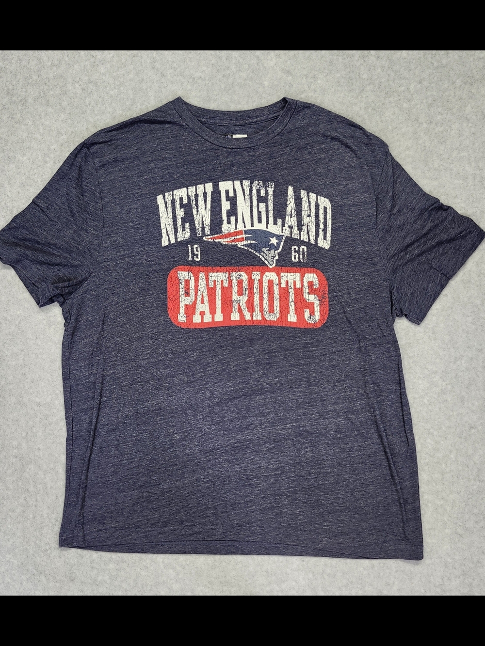 NFL New England Patriots Navy and Red Logo Tee